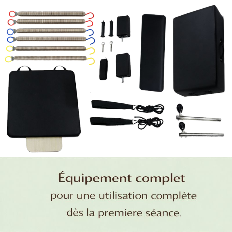 Reformer Pilates Pliable - Bois d'érable- Maison et Studio - Collection Signature