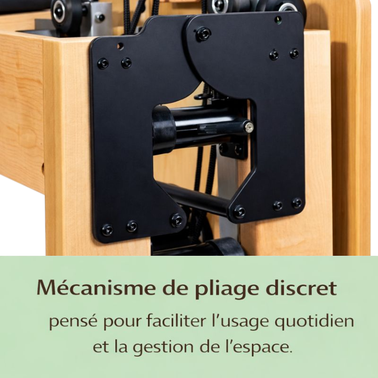 Reformer Pilates Pliable - Bois d'érable- Maison et Studio - Collection Signature